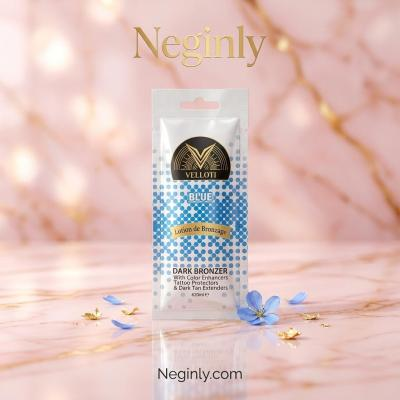 ساشه لوسیون سولاریوم ولوتی مدل BLUE حجم 20 میلی‌لیتر | VELLOTI BLUE Dark Bronzer Solarium Lotion Sachet 20ml