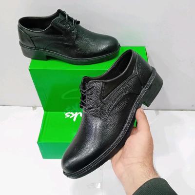 کفش چرم مردانه بندی کار تبریز مشکی