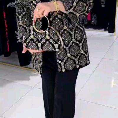 مانتو کتی زنانه کرپ کرپ وارداتی اصل مدل کت و شلوار