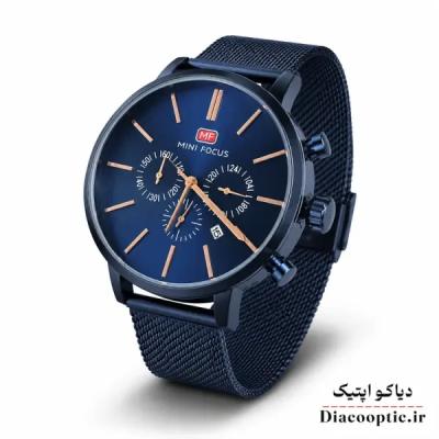 ساعت مچی مردانه اورجینال موتور ژاپن برند مینی فوکوس سه موتور مدل 6Mf0403G.0 بند حصیری