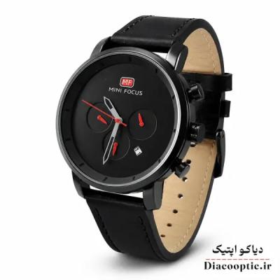ساعت مچی مردانه اورجینال موتور ژاپن برند مینی فوکوس سه موتور مدل Mf0102G.03 بند چرم