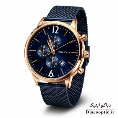 ساعت مچی مردانه اورجینال موتور ژاپن برند مینی فوکوس سه موتور مدل Mf0185G.02 بند حصیری