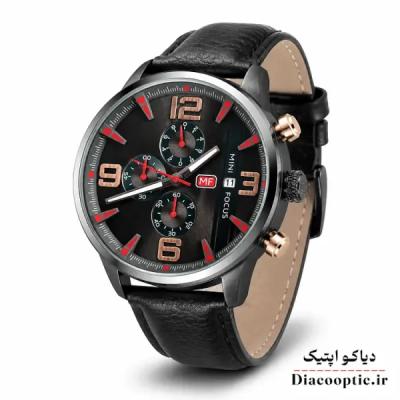 ساعت مچی مردانه اورجینال موتور ژاپن برند مینی فوکوس سه موتور مدل Mf0016G.01 بند چرم