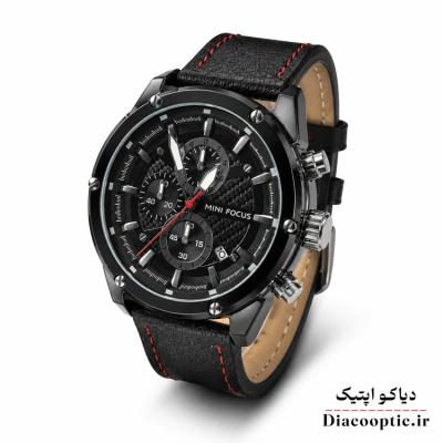 ساعت مچی مردانه اورجینال موتور ژاپنی برند مینی فوکوس سه موتور مدل Mf0161G.04 بند چرم