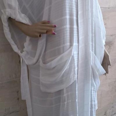 مانتو مجلسی حریر Luissa مدل دوجیب بزرگ بسیار زیبا کاردار بسیار راحت وب