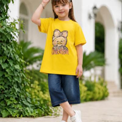 ست دخترانه، تیشرت و شلوارک جین ، سایز 35 تا 50