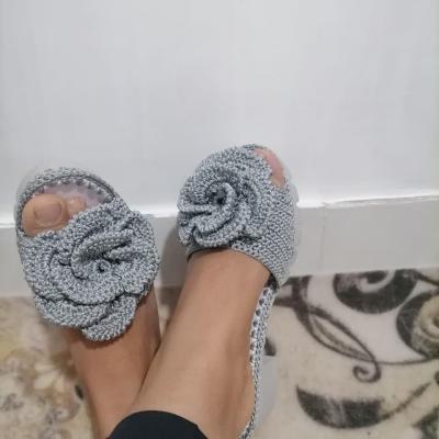 صندل زنانه طرح رویه گل