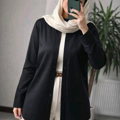 شومیز مانتویی الیزه مشکی