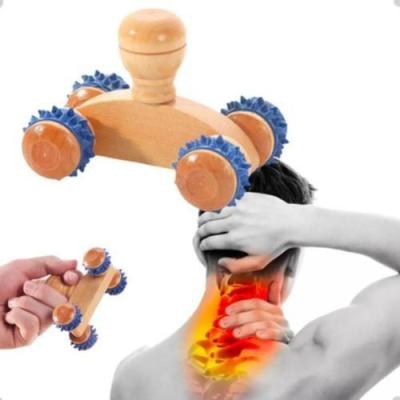 ماساژور دستی بدن مدل چوبی( زرد)