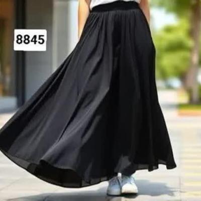 دامن تمام کلوش کمر کشی فری سایز از 46تا62 کد8845