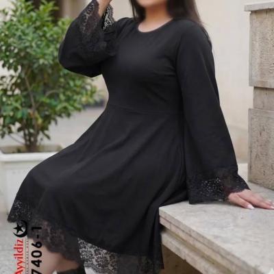 پیراهن روزمره زنانه کرپ مدل عروسکی