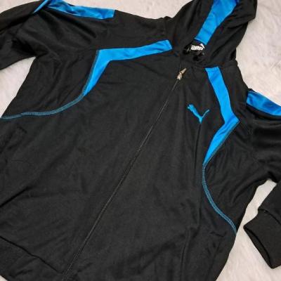 سوئیشرت ورزشی جلو زیپ دارمشگی رگه ابی فری سایز