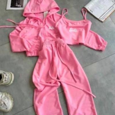 ست باربی صورتی سه تیکه