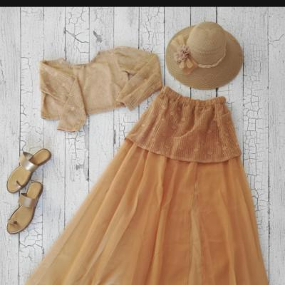 کراپ دامن گیپور و حریر