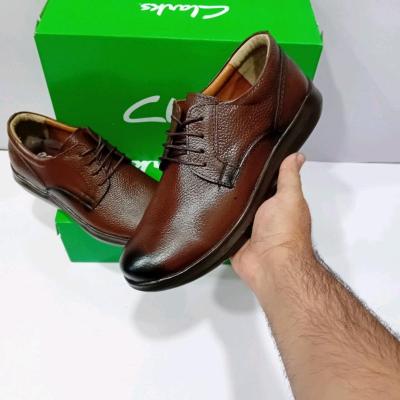 کفش چرم طبیعی مردانه کار تبریز رنگ قهوا ای