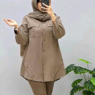 مانتو اسپرت زنانه کتان مدل هستی