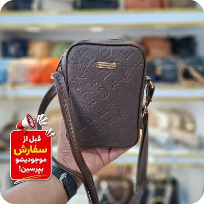کیف دوشی جادار طرح LV ال وی ارسال رایگان،کیف موبایل،کیف گوشی،کیف مشکی