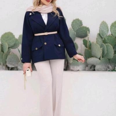 مانتو کتی زنانه کرپ مدل سیماریا