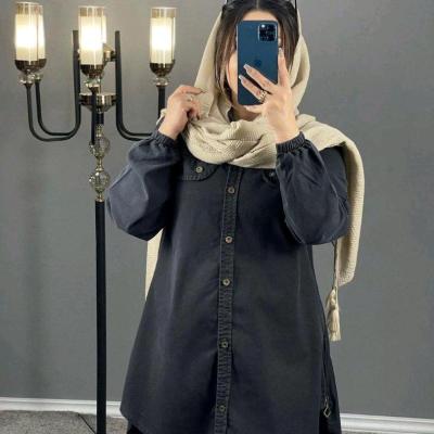 مانتو اسپرت زنانه جین مدل مانتو جین کاغذی بغل زیپ