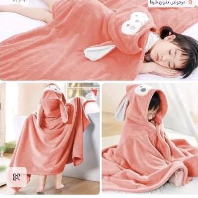 حوله نوزادی شنل هم حوله هم پتو حوله دکمه دار حوله نوزادی شنل کلاه دار