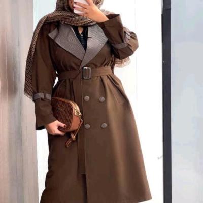 بارانی بلند زنانه مدل آبان جنس کتان زارا ضدآب درجه یک