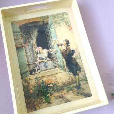 سینی چوبی رزینی کلاسیک