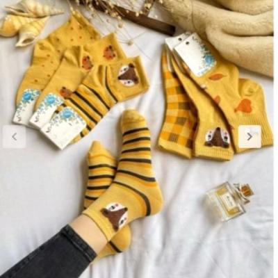 جوراب نیم ساق پاییزی طرح روباه