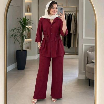 مانتو شلوار زنانه مدل ست شومیز شلوار کمر گت دار قبل ثبت موجودی بگیرید لطفا