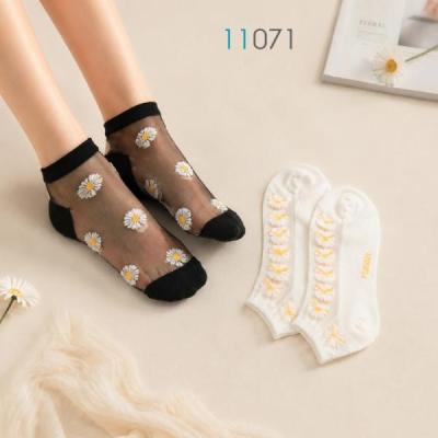 پک 2 جفتی جوراب شیشه ای طرح بابونه