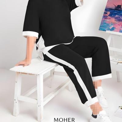 ست تیشرت و شلوار راحتی پنبه سایز بزرگ