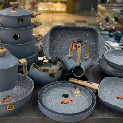 سرویس قابلمه 24پارچه گرانیتی گیگلی ترکیه GİGİLLİ