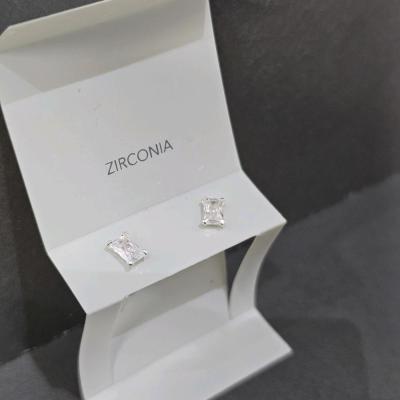 گوشواره نگین zirconia نقره 925 وارداتی