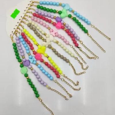 دستبند مهره رنگی وسط اشکال (پست پیشتاز پس کرایه)