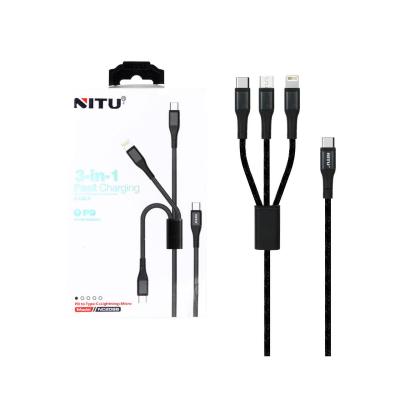 کابل شارژ PD و فست سه کاره Nitu مدل NC206B