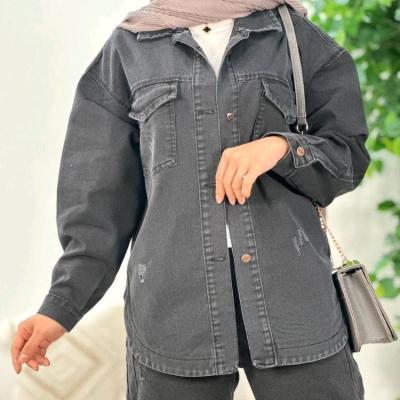 شومیز لش جین اصل شسته وسنگشورشده