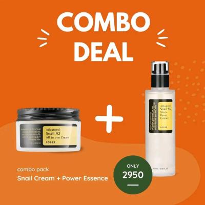 پک مراقبت پوست کرم و اسنس حلزون ترمیم کننده و آبرسان