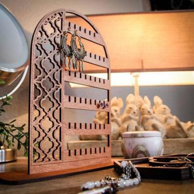 استند زیور آلات چوبی - مدل s148