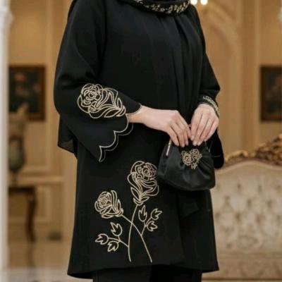 مانتو مجلسی کرپ دالمون مدل مانتو مجلسی ویان تا سایز 58