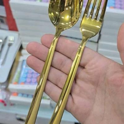 سرویس قاشق و چنگال طلایی24 نفره 120 پارچه یونیک((هزینه ارسال درب منزل