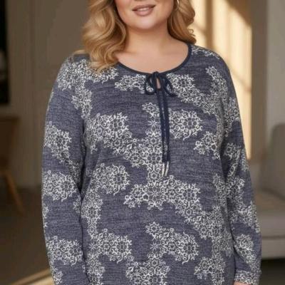 شومیز سایزبزرگ‌ یقه گرهی ترومل