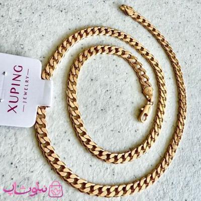 زنجیر زنانه ژوپینگ مدل کارتیه تخت طول 50 سانت ضخامت 5 میل کد 800