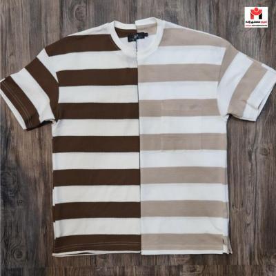 تیشرت یقه گرد راه راه XL