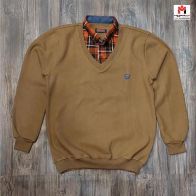 بلوز یقه پیراهنی مردانه سلانیک دویقه 3XL-4XL