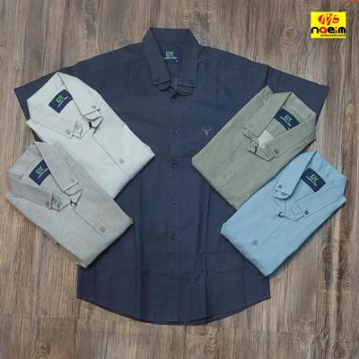 پیراهن آستین کوتاه مردانه کتان m-l