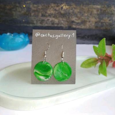 گوشواره خمیری سبز ابروبادی