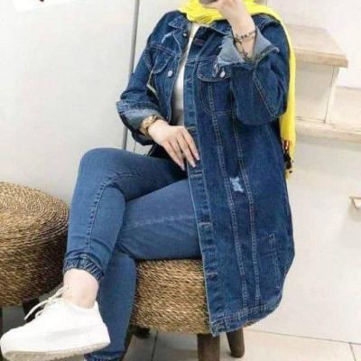 مانتو جین زنانه سایز لارج تا سه ایکس لارج موجودی بگیرید حتما