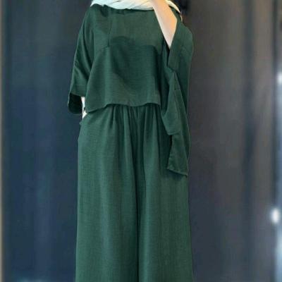 مانتو شلوار زنانه شانتون مدل ست گندم