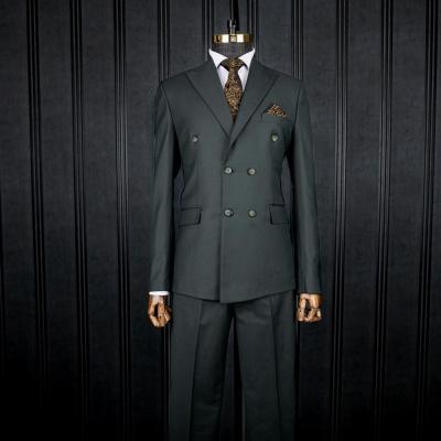 کت و شلوار دبل برست سبز سلطنتی مگا