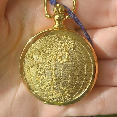 ساعت جیبی طلایی اوماکس صفحه سفید موتور ژاپن ساعت ویژن