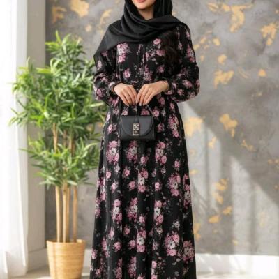 پیراهن ساحلی مجلسی زنانه مدل گل گلی جنس بوگاتی درجه یک